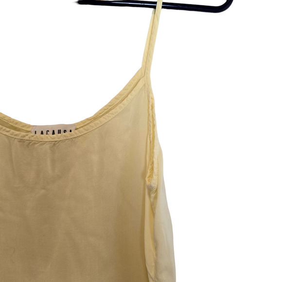 LACAUSA Cotton Slip Dress yellow lightweight xs extra small - Picture 2 of 7
